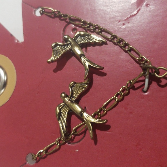 Gold-Tone "Faith" Pendant Necklace Bead Tassel Charm & Earrings Women's Jewelry - Picture 4 of 8